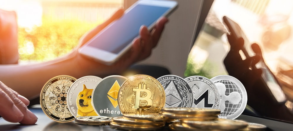 の主な採用仮想通貨